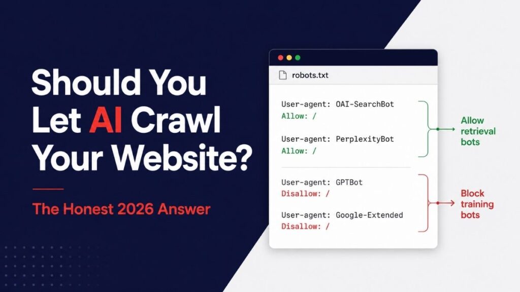 Should you let ai crawl your website feature image.