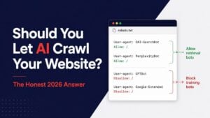 Should you let ai crawl your website feature image.